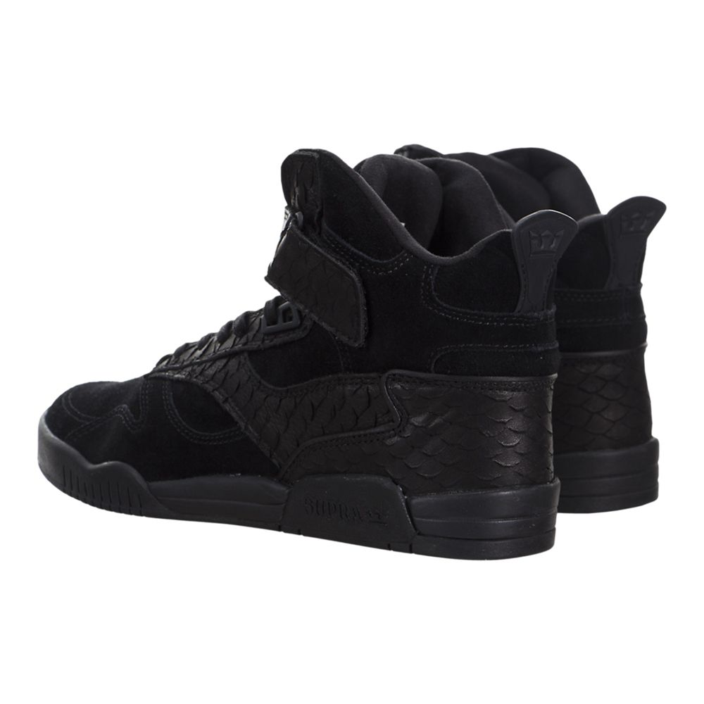 Baskets Montantes Supra Bleeker Noir Black/Translucent Black Homme | CDE-25064355